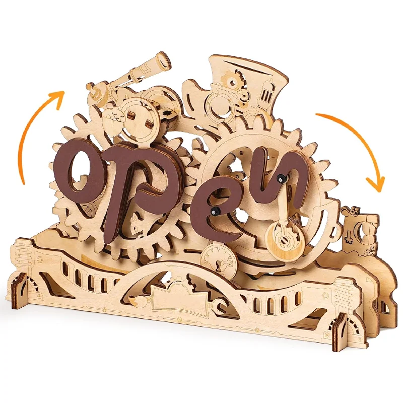 3D Puzzles For Adults, Open Closed Sign Board, Wooden Puzzles Kits For Adults