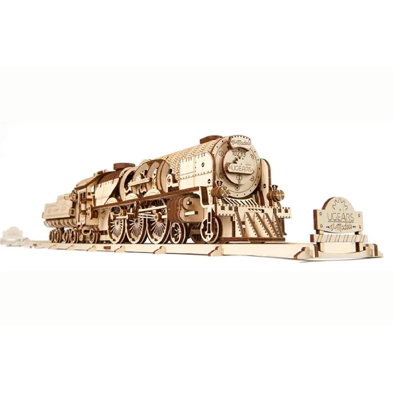 3D Puzzles For Adults V Express Steam Train With Tender Idea 3D Wooden Puzzle