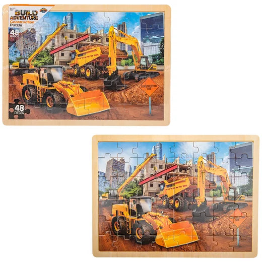 48 Piece Construction Wooden Puzzle