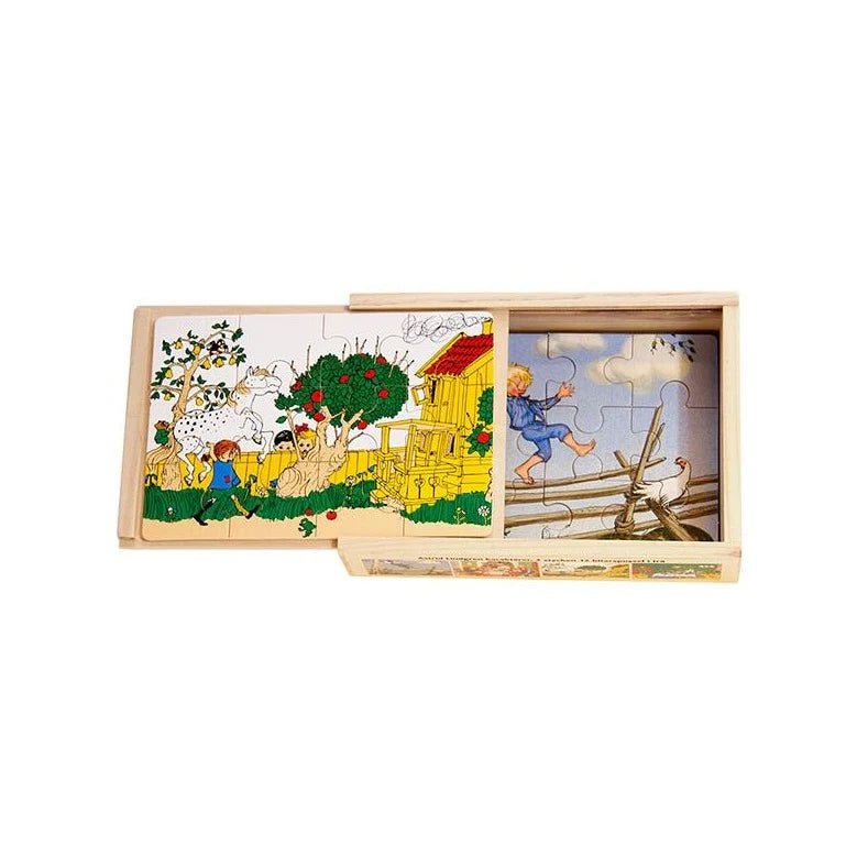 Astrid Lindgren Wooden Puzzle Set (Set of 4 puzzles)