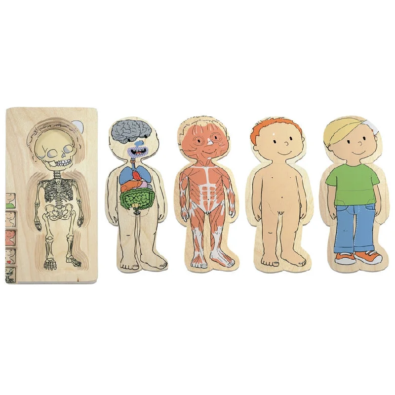 Beleduc - Your Body Boy 5 Layer Wooden Puzzle