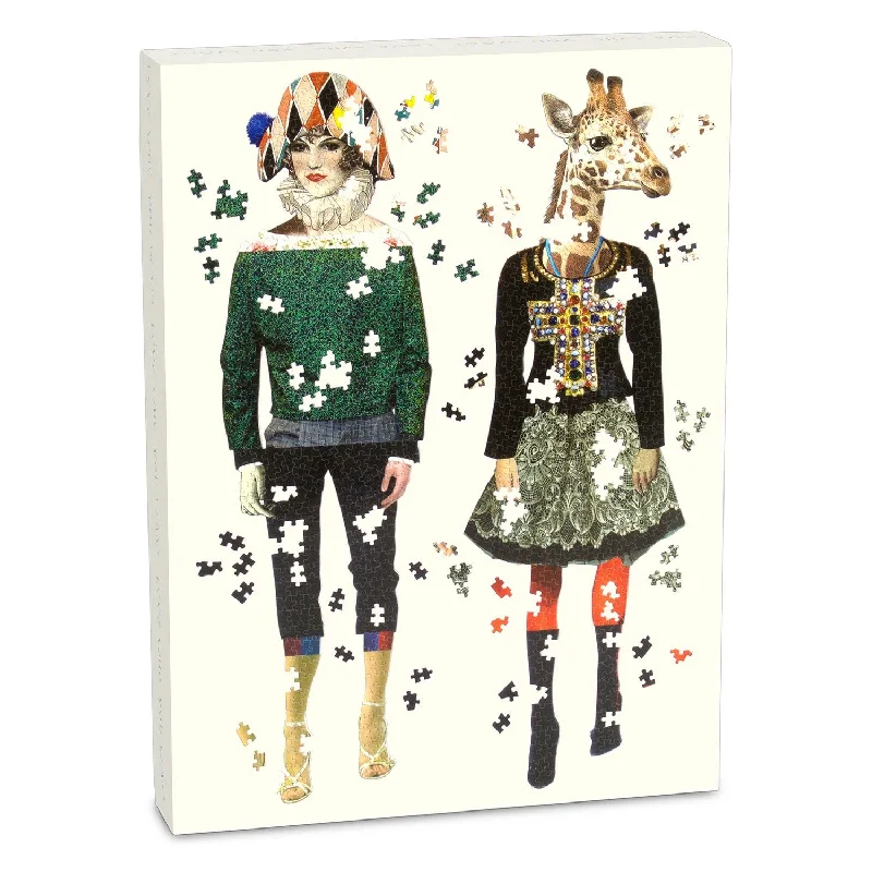 Christian Lacroix Heritage Collection Love Who You Want Set of Two Shaped Jigsaw Puzzles