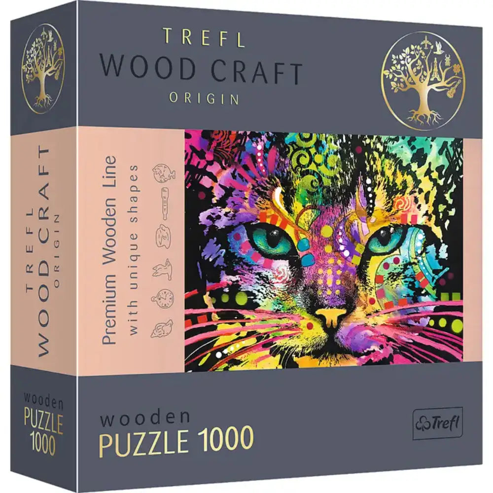 Colorful Cat Wooden Puzzle