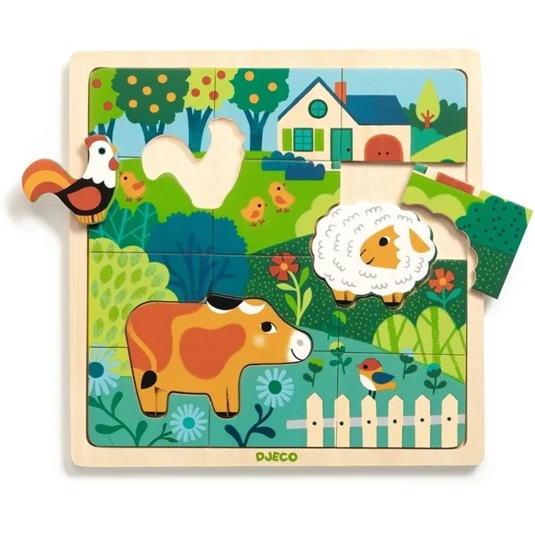 Djeco Puzzle Wooden Puzzle Farm