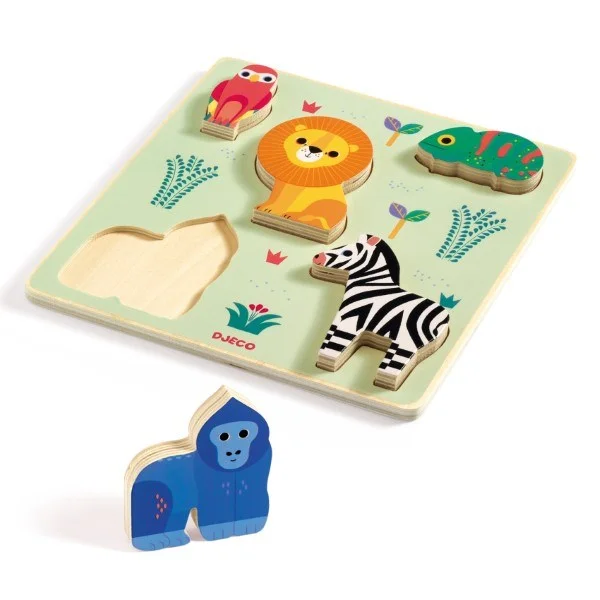 xDjeco Animal Wooden Puzzle