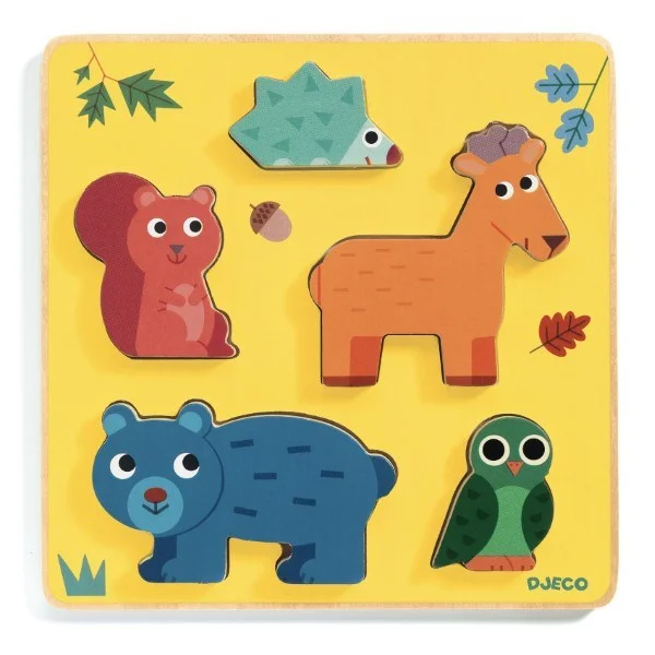 xDjeco Relief Puzzle - Animal Wooden puzzle