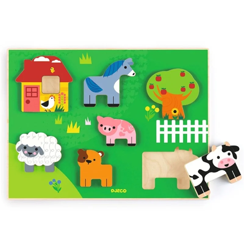 Djeco Wooden Puzzle Farmhouse tale