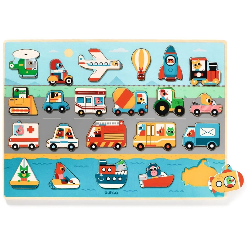 Djeco Wooden Puzzle Transport