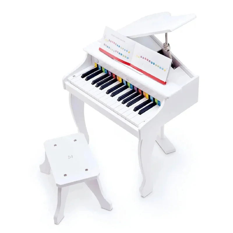 Hape Deluxe White Grand Piano Thirty Key Piano Toy