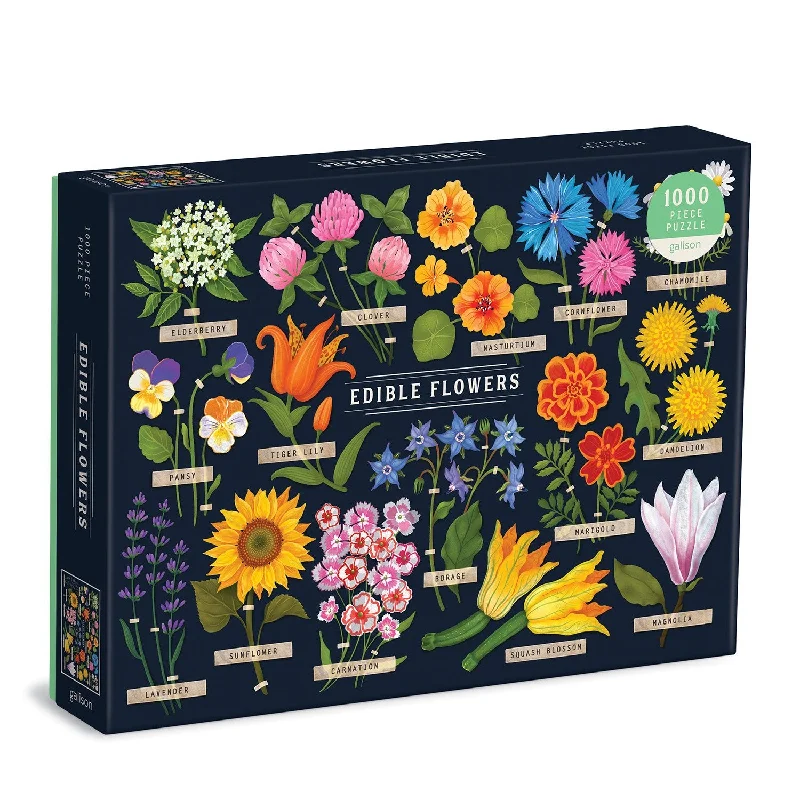 Edible Flowers 1000 Piece Jigsaw Puzzle