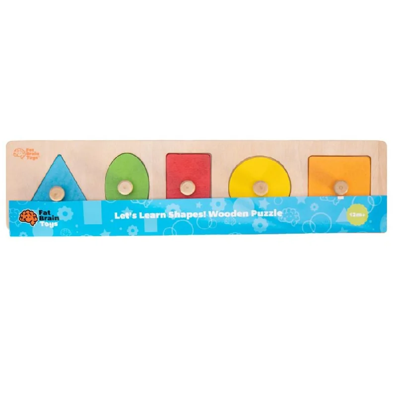 Fat Brain Toys - Let's Learn Shapes! Wooden Puzzle