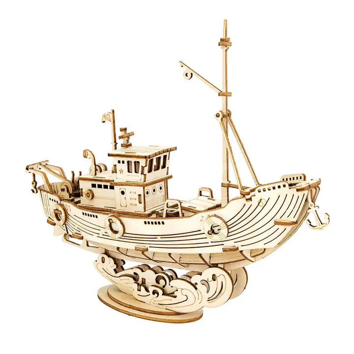 FISHING SHIP 3-D WOODEN PUZZLE KIT