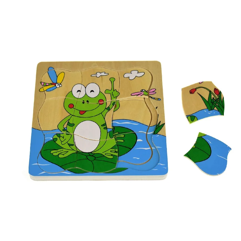 Frog Lifecycle 4 Layers Puzzle Board