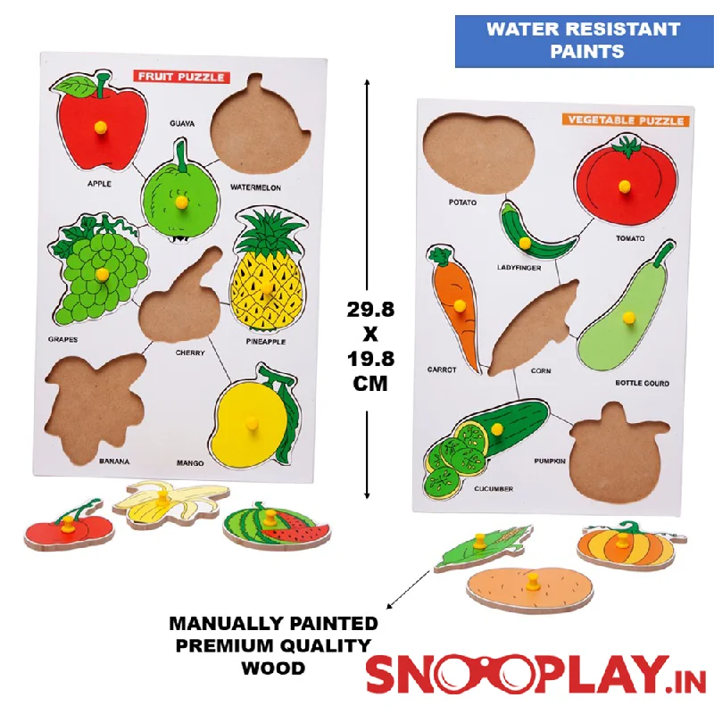 Fruit and Vegetables Wooden Puzzle for Kids