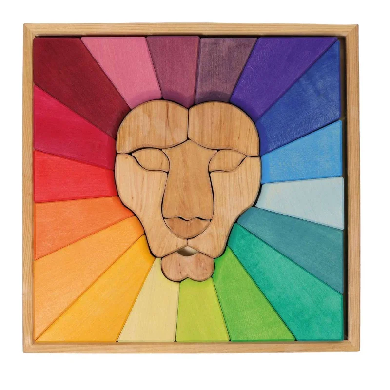 Rainbow Lion Wooden Puzzle