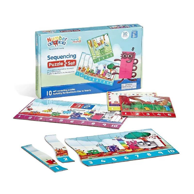 hand2mind Numberblocks Sequencing Puzzle Set, Sequence Cards, Math Games fo