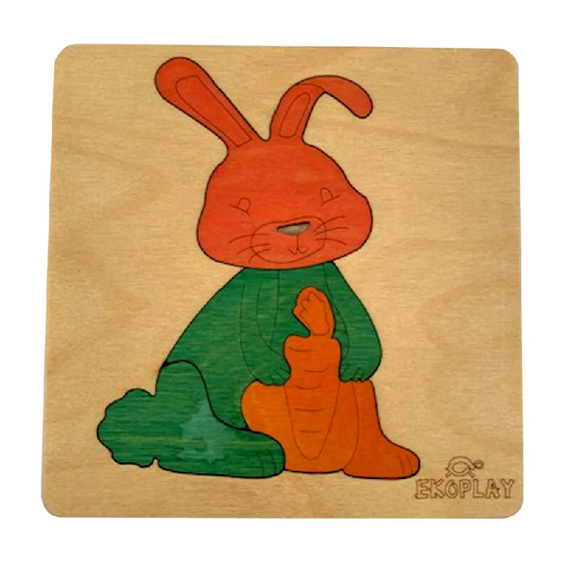 Happy Rabbit - Wooden Puzzle