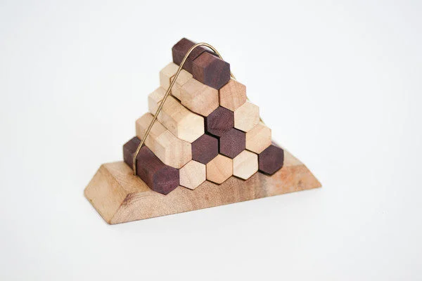 Honey Comb Pyramid - Wooden Puzzle