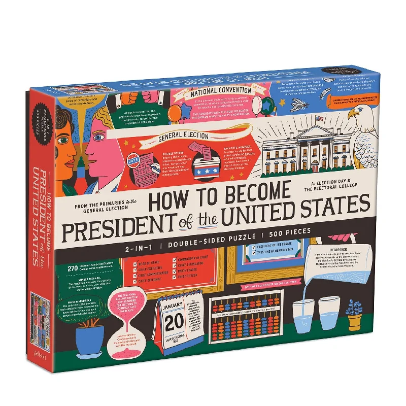 How to Become President of the United States Double-Sided 500 Piece Jigsaw Puzzle