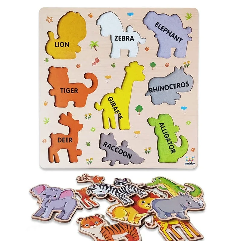 Animals Educational Pre School Wooden Puzzle