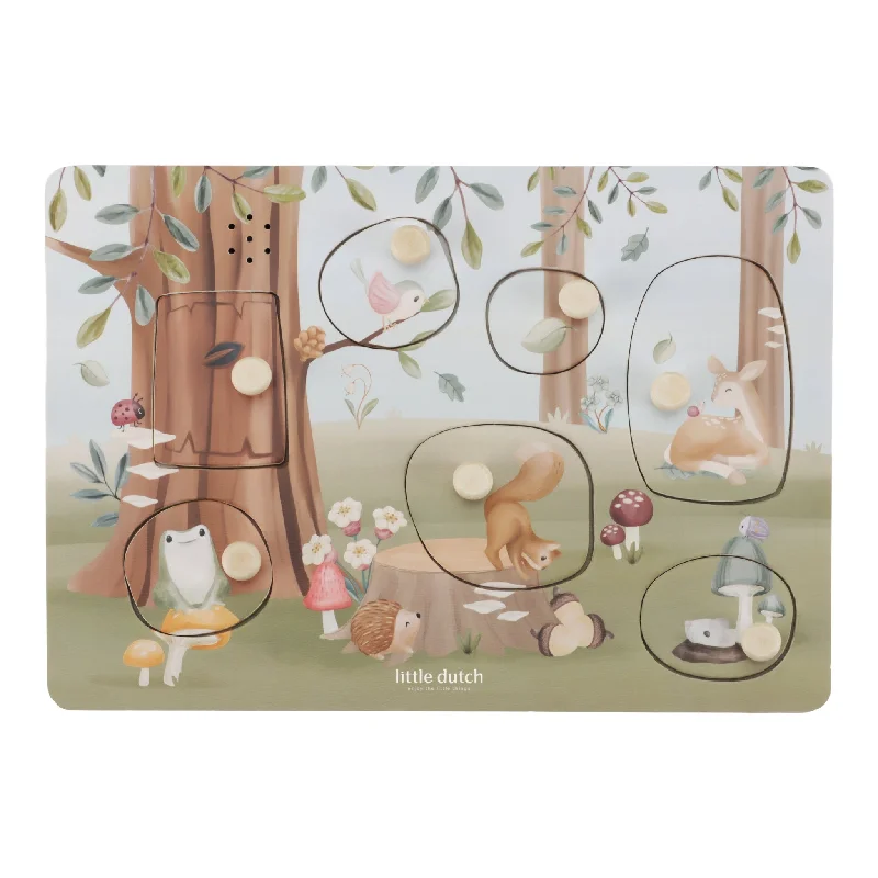 Little Dutch Wooden Sound puzzle - Forest Friends