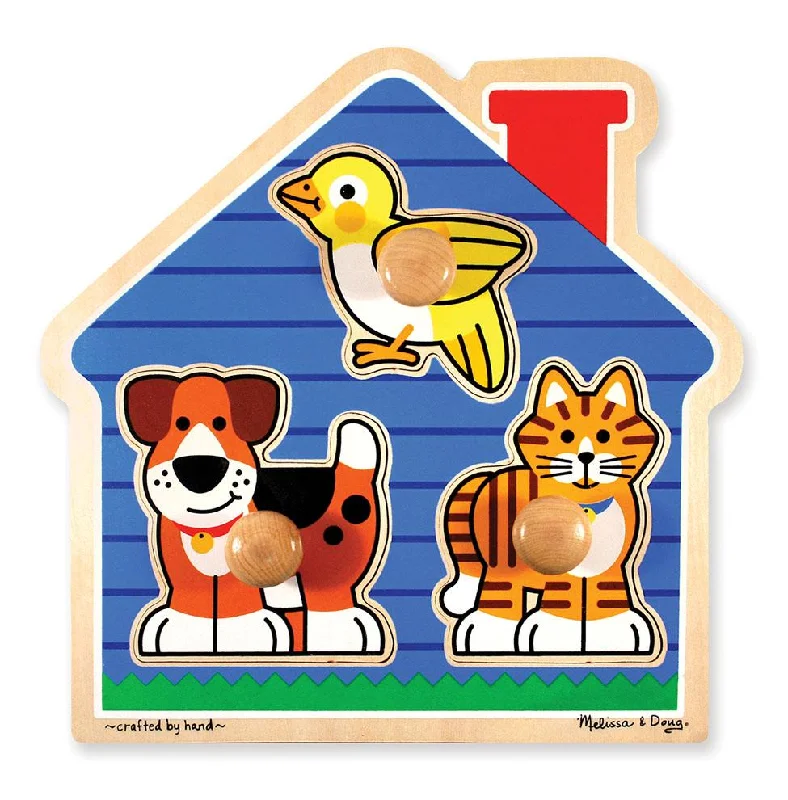 Melissa & Doug Jumbo Knob Puzzle House Pets