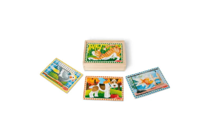 Melissa & Doug Puzzles in a Box (4 Puzzles)