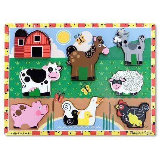 Melissa & Doug Chunky Puzzle Farm animals