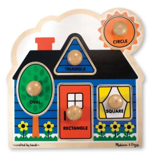 Melissa & Doug Jumbo Peg Puzzle First Shapes