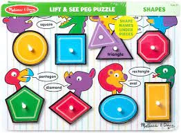 Melissa & Doug Lift & See Peg Puzzle