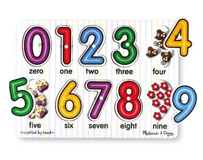 MELISSA & DOUG NUMBERS PEG PUZZLE