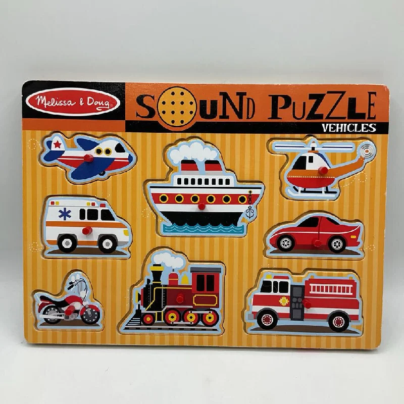 Melissa & Doug Vehicles Wooden Sound Puzzle