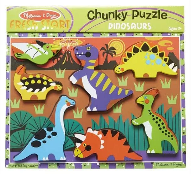 Melissa & Doug Wooden Chunky puzzle - Dinosaurs