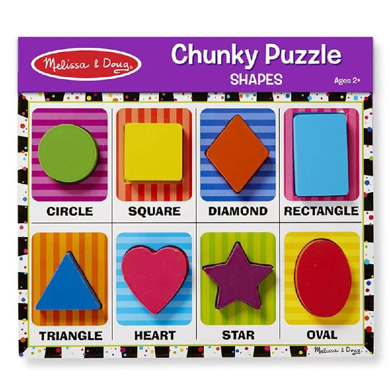 Melissa & Doug Wooden Chunky puzzle - Shapes