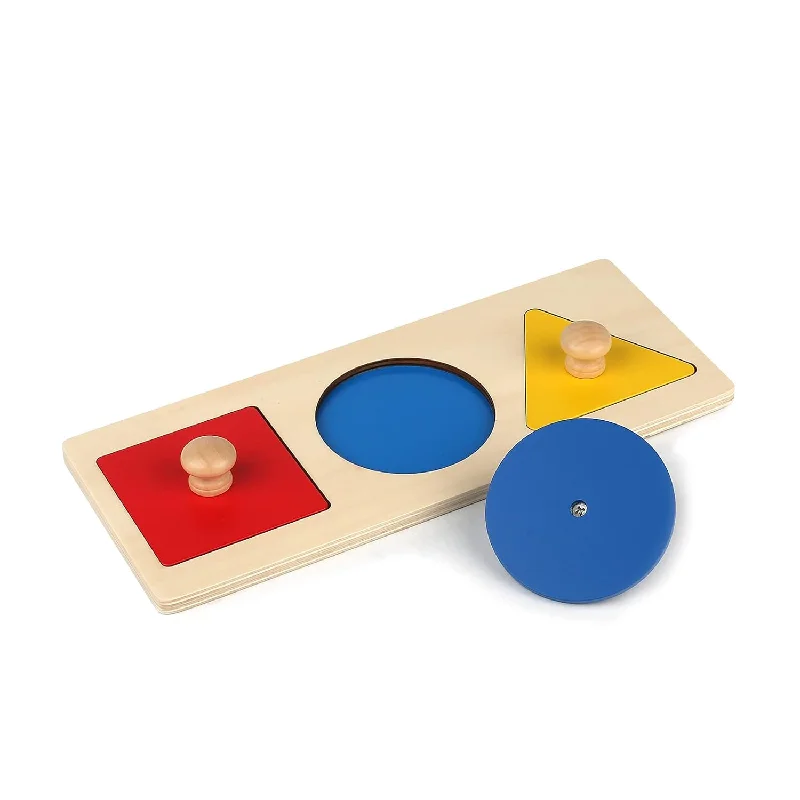 Montessori Multiple Shape Puzzle First Shapes Jumbo Knob Wooden Puzzle Geom