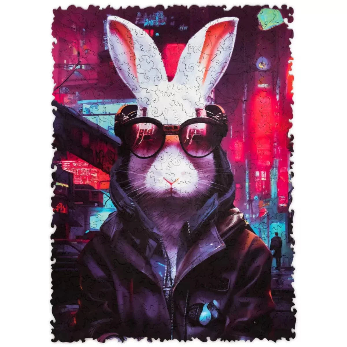 Pop-Art - Cyber Rabbit Wooden Puzzle - 250 Pieces