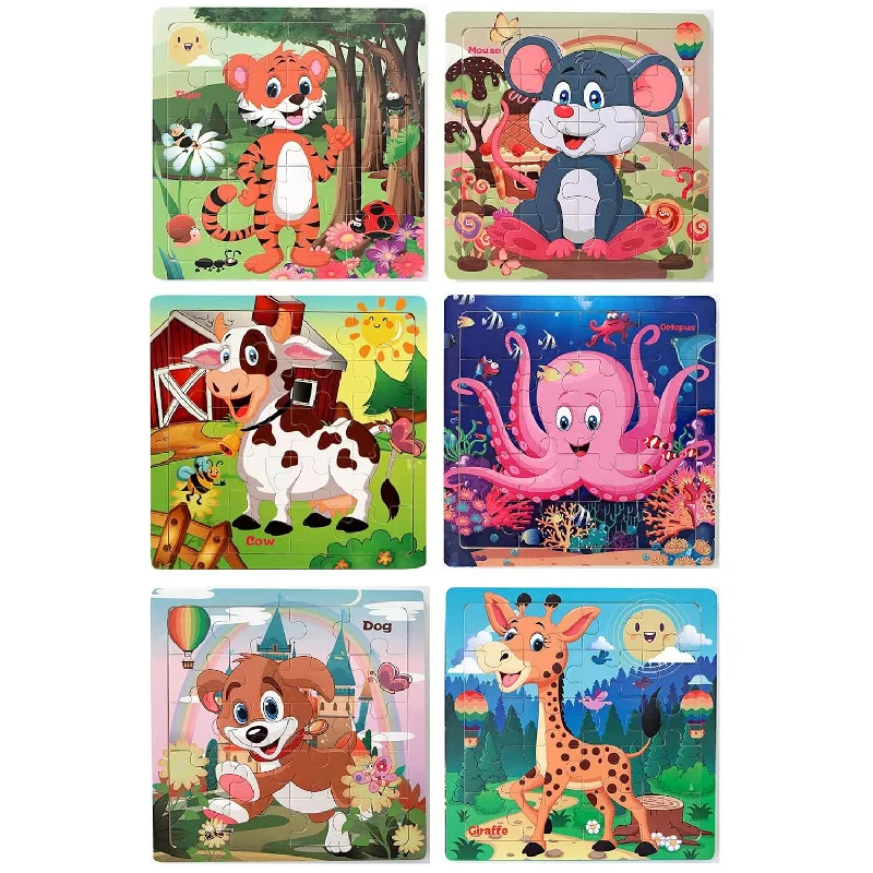 Puzzles For Kids Ages 3 5 Year Old 20 Piece Colorful Wooden Puzzles Set Of