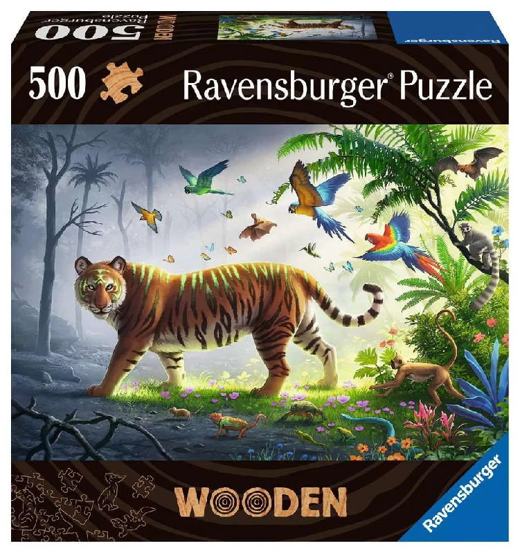 Ravensburger: Jungle Tiger: 500 Piece Wooden Puzzle