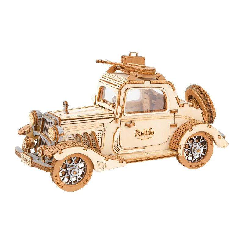 Rolife 3D Wooden Puzzles Retro Car Model - Collectibles Wooden Model Kits f