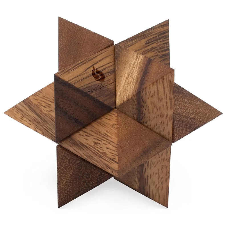 Shooting Star Puzzle: 3D Brain Teaser Wooden Puzzle For Adults Classic Handhel