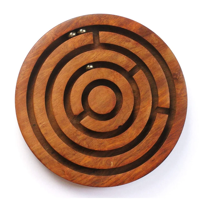 Wooden Puzzle Ball in a Maze Labyrinth Brain Teaser Board Game