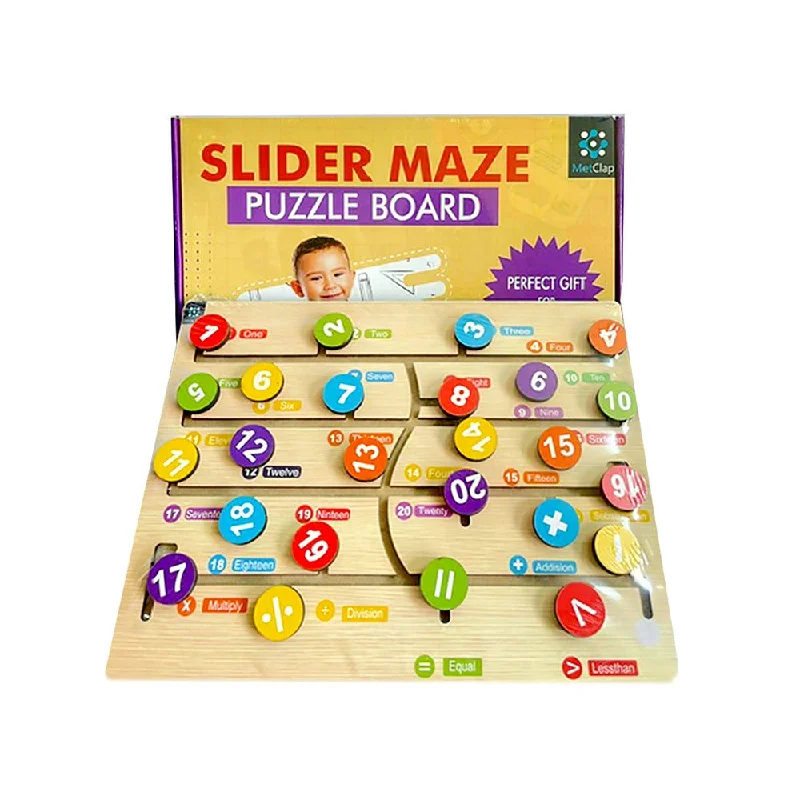 Slider Maze Number Puzzle Board