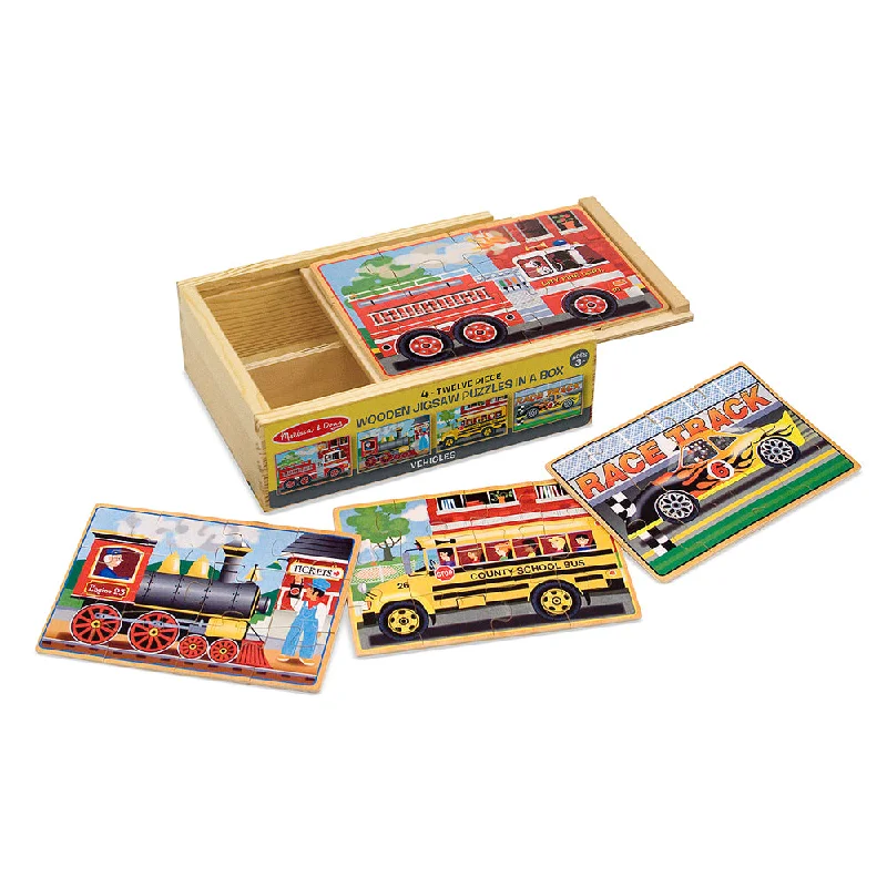 Vehicle Wooden Puzzles in a Box 3794