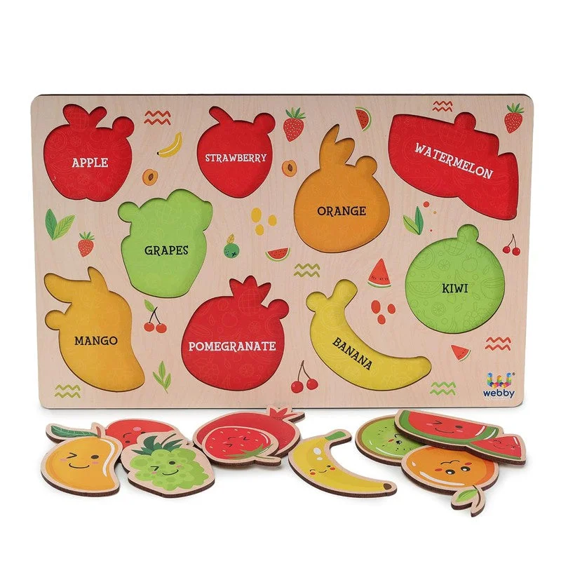 Colorful Fruits Educational Wooden Puzzle for Kids