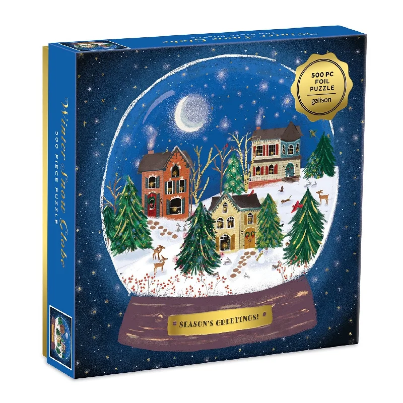 Winter Snow Globe 500 Piece Foil Jigsaw Puzzle