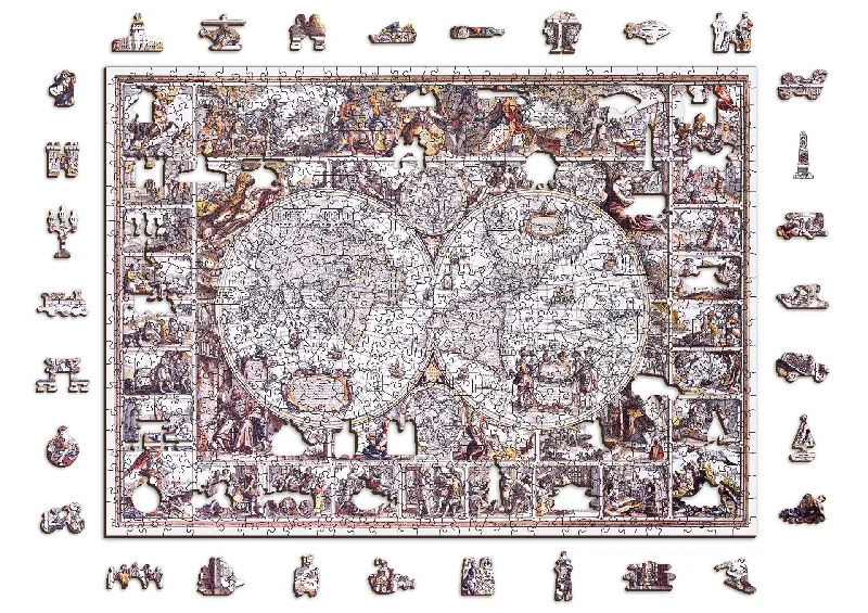 Wooden Jigsaw Puzzle Age of Exploration Map 750 pieces