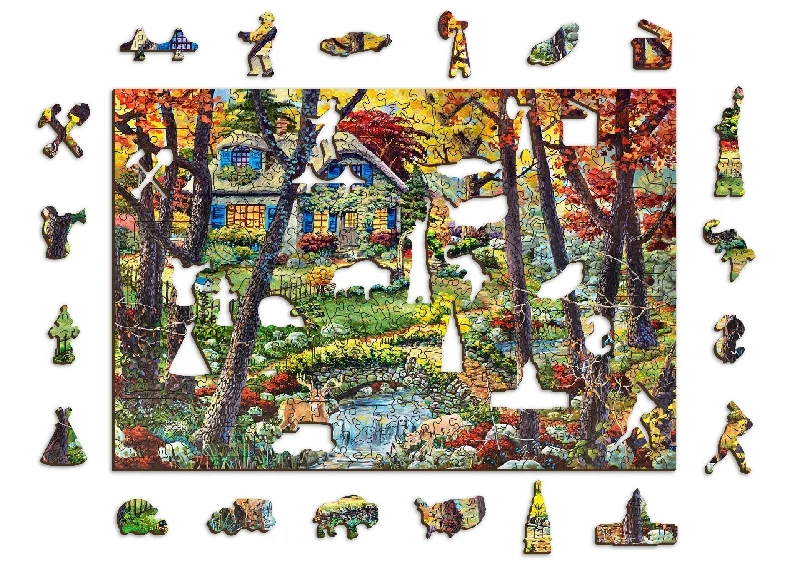 Wooden Jigsaw Puzzle A Cottage in the Woods 400 pieces