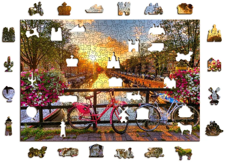 Wooden Jigsaw Puzzle Bicycles of Amsterdam 505 pieces