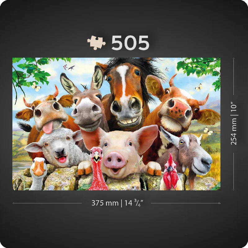 Wooden Jigsaw Puzzle Farm Life - 505 pieces | Perfect Family Gif