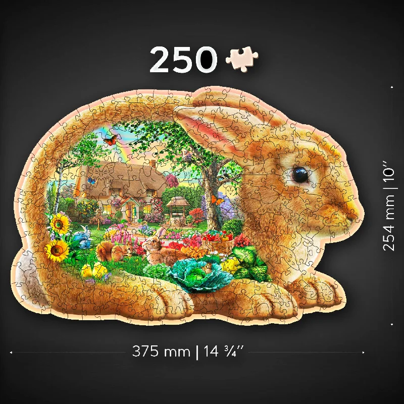 Wooden Jigsaw Puzzle Garden Bunny 250 Pieces